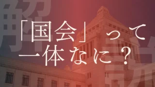 【国会】役割・仕事、通常国会・臨時国会などの種類、衆参の違いなどを解説！