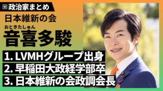 【音喜多駿】維新の会政調会長の生い立ち・選挙区は？小池百合子との関係なども解説！